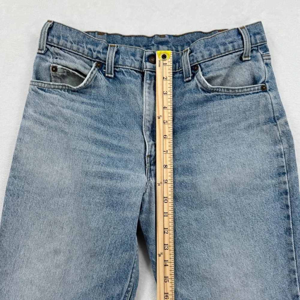 Levi's 918 Jeans Mens 34x28.5 Blue Husky Vintage 80s Orange Tab Straight Leg